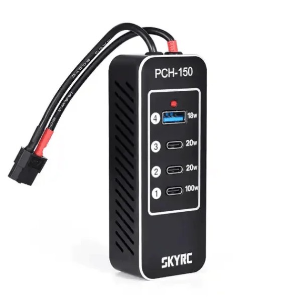 SKYRC PCH-150 158W Power Charging Hub Compare T1000 Maestro Charger D200neo Charger SK-600148 Maximum 100W USB PD Available Part